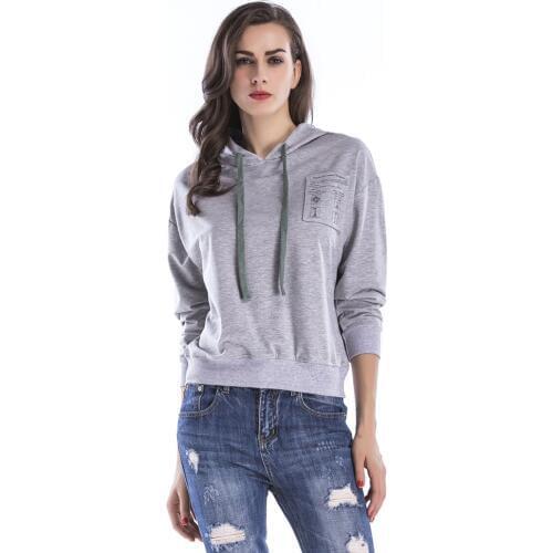 YYFS 2019 Spring Loose Thin Hoodies Women Hooded Solid Casual Female Sweatshirts Pullover Autumn Tops Pocket Tracksuits Women