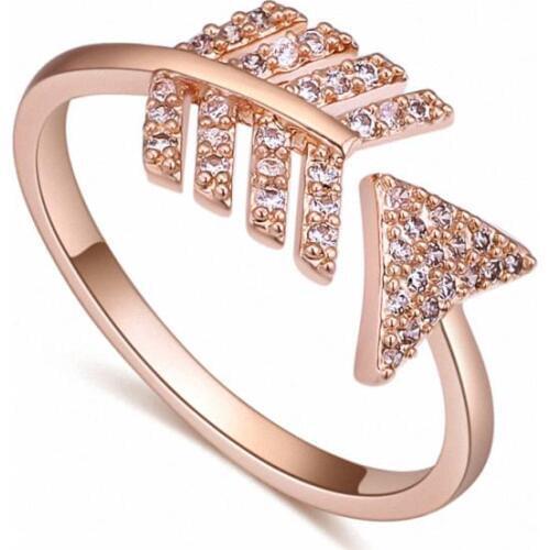 TRACYSWING Element Brand Real AAA Zirconia Micro Inlays Rose Gold Color Ring Party For Women Valentine Gift Th-129806