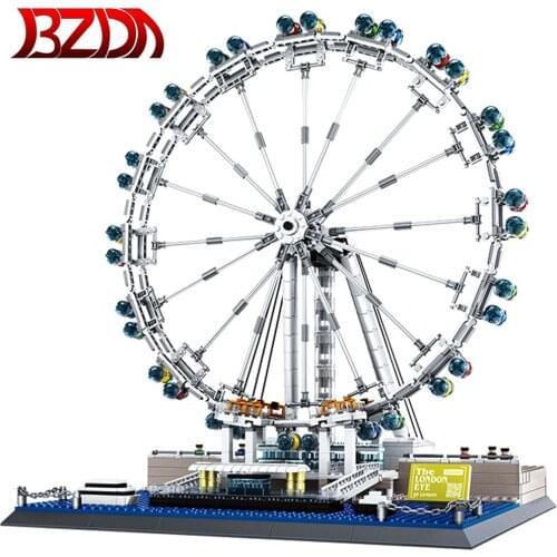 BZDA Famous Blocks The London Eye Ferris Wheel Building Blocks Playground Construction Toys Millennium Wheel For Toy DIY Gift