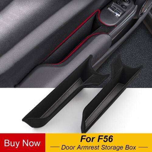 2pcs Interior Front Car Interior Door Armrest Glove Storage Container Box Case Holder for Mini Cooper F56 Car Styling Accessorie