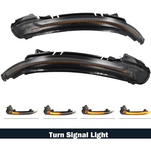 2pcs Yellow Dynamic LED Rearview Mirror Indicator Blinker Repeater Turn Signal Lights For Audi A6 RS6 4G C7 7.5 2012-2018