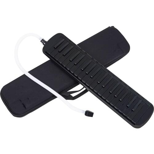 32-Key Melodica Professional Musical Instrument Kids Gift Wind Instrument With Flexible Tube Removable Mouthpiece Carry Bag