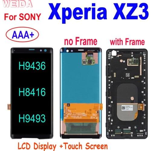6.0'' Original For SONY Xperia XZ3 LCD Display H9436 H8416 H9493 Touch Screen Digitizer Assembly with Frame for SONY XZ3 LCD
