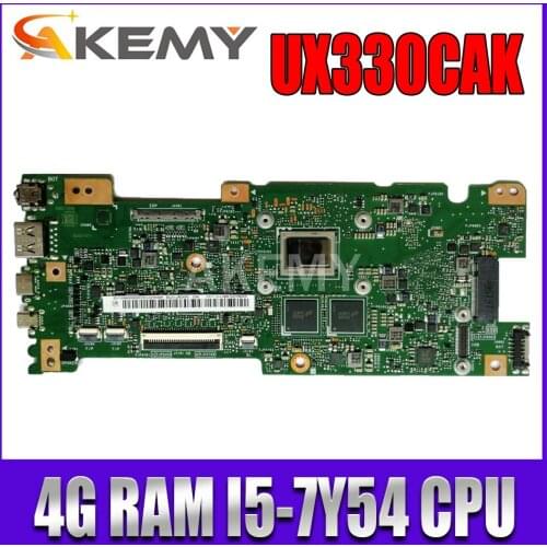 Akemy UX330CAK 90MB0CP0-R00030 W/ 4G I5-7Y54 Motherboard For ASUS UX330CAK UX330CA UX330C U330C Laptop Mainboard 100% Tested