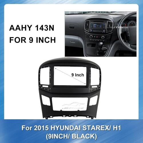Car Audio RadioBig Screen Fascia Frame Adapter for HYUNDAI STAREX H1 2015 BLACK Trim Installation Kit DVD Frame Face Plate