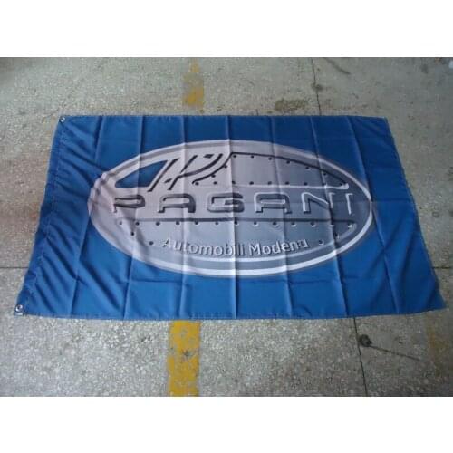 Free shipping 100% polyster pagani the lighter blue car flag ,90X150CM size,out door use,pagani the lighter blue banner