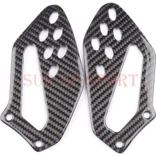 Bigger and widen Heel Plate Guard For BMW S1000RR 2015 2018 Full Carbon Fiber 100% Twill