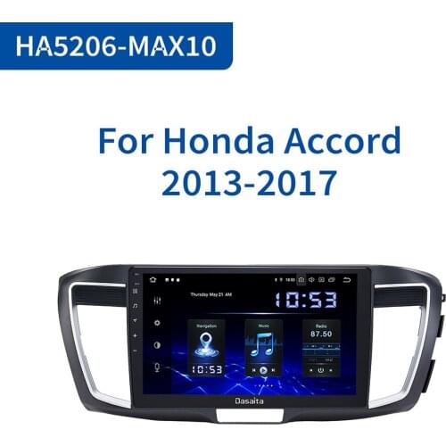 Dasaita for Honda Accord 2013 2014 2015 Car 1 Din 10.2" Radio Android Stereo Player GPS Navigation Video 64G ROM WiFi BT5.0