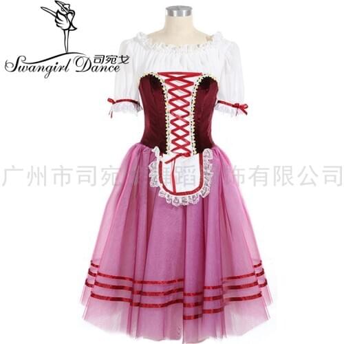 Women Girl Ballerina Stage Performance Competition Professional Costume Dress BT9068A Adult Blue Romantic Ballet Tutu Long Dress