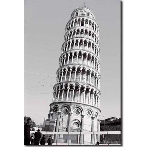 Canvas Painting Italy Leaning Tower of Pisa Canvas Poster Print for living room home wall decoration no frame