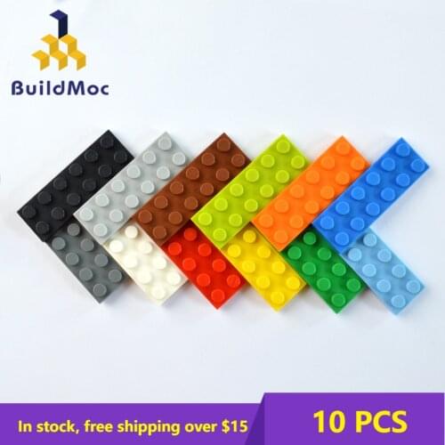 10 PCS Thin Bricks 3795 DIY Building Blocks 2x6 Plastic Plate Figure Model Assemble Educational Toys for Child Compatible Brand