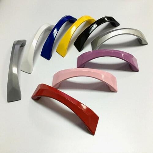 LCH Hole Pitch 96/128mm Spray-painted Rainbow Color Zinc Alloy Drawer Knob for Kids/ Children Cupboard Handles
