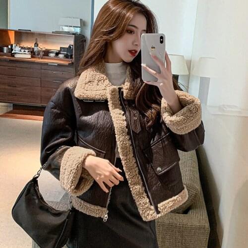 Ldhtzkcx Women's Leather Jackets With Fur