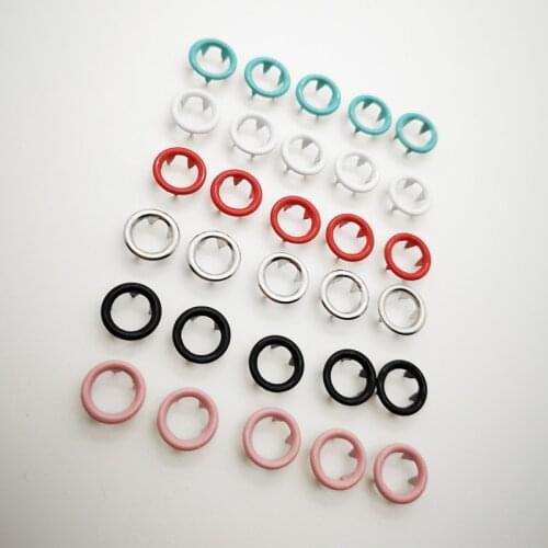 Small mini Prong Snap Buckle Button Studs-Fasteners Buttons-Press Metal Baby Sliver 1set for Sew/8.2mm/300sets