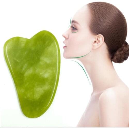 Jade Guasha Massage Board Natural Stone Gua Sha Scraper Beauty Tool Health Care Meridian Scraping Plate Lose Weight Massager SPA