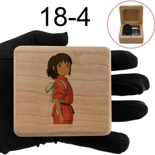 Always With Me anime spirited away Music Box Wooden Mechanism New Musical Box Print Gift For Christmas Valentines day kids toys