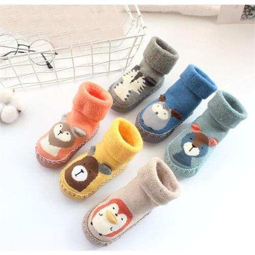 New Floor Socks Baby Socks Baby Boys Shoes Thicker Loops Warm Baby Girls Socks Toddler Shoes Non-slip Footwear