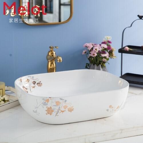 Platform Basin Wash Basin Wash Basin Ceramic Wash Basin European Style Bathroom Art Basin