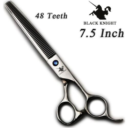 Black Knight 7.5 Inch Professional Pet Hair Scissors Hairdressing Barber Dog Grooming Thinning Shears 48 Teeth