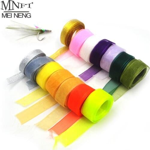 MNFT 4M Multiple Color Polyester Ribbon For Caddis May Fly Insect Wing Tying Material Fly Tying Chenille Yarns