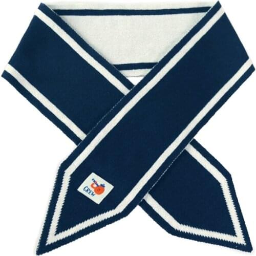 2020 Winter Knitted Scarf Stripe Sharp Women Scarf Long Skinny Small Scarf Female Neckerchief Scarves Tomato Cartoon Embroidery