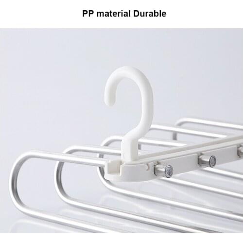 Wardrobes Storage Drying Racks 5 In 1 Stainless Steel Multi-functional Hanger Retractable Storage Rack Laundry Organizer