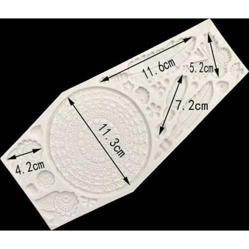 Feather Butterfly Lace Cake Border Silicone Molds Wedding Cake Decorating Fondant Mold Chocolate Candy Mould