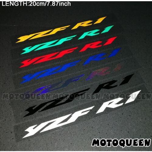 2PCS Reflective Motorcycle Wheels Fairing Helmet Tank Pad Decoration Logo Accessories Stickers Decals For YAMAHA YZF-R1 YZF R1
