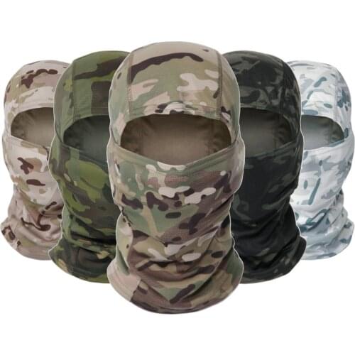 Tactical Camouflage Balaclava Full Face Mask CS Wargame Army Hunting Cycling Sports Helmet Liner Cap Military Multicam CP Scarf