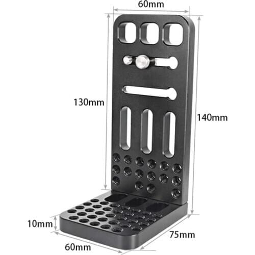 Universal L-Type Quick Release Plate, with Multiple 1/4 and 3/8 Screw Holes,Aluminum Vertical Shooting Plate for SLR Camera