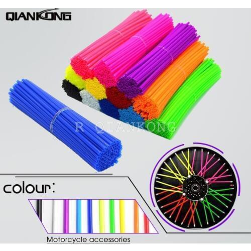 Universal motorcycle bicycle accessories Bike Wheel rim Spoke Skins For honda crf 450 CR CRF XR XL 85 125 250 500 KAWASAKI