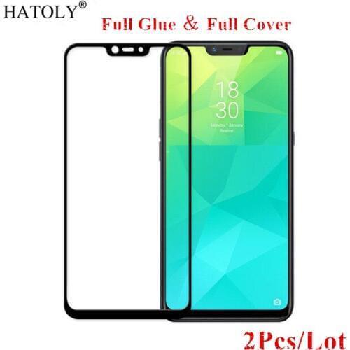 2Pcs OPPO Realme 2 Glass Tempered Glass for OPPO Realme 2 Film HD 9H Full Glue Full Cover Screen Protector for OPPO Realme 2