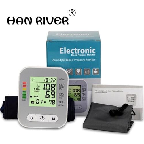 Home Health Care 1pcs Digital Lcd Upper Arm Blood Pressure Monitor Heart Beat Meter Machine Tonometer for Measuring Automatic