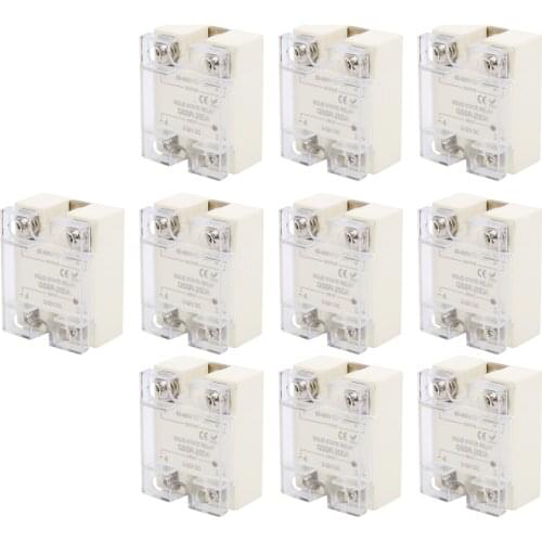 10Pcs Solid State Relay DC Control AC SSR for Automatic Control Applications GSSR-25DA 25A