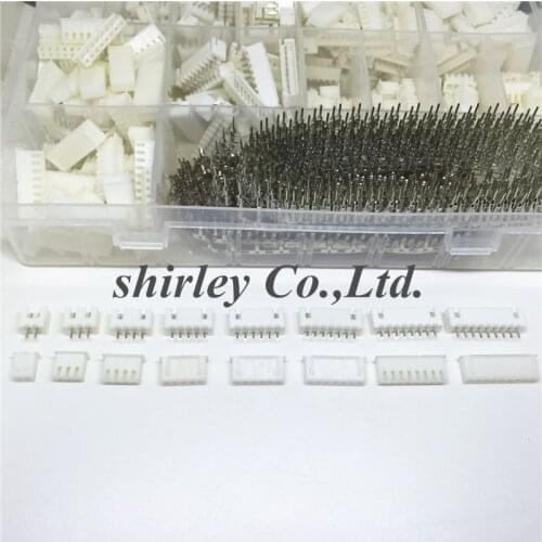 1220pcs XH2.54 2p 3p 4p 5 6 7P 8 9pin 2.54mm Pitch Terminal Kit / Housing / Pin Header Connector Wire Connectors Adaptor XH Kits