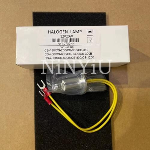 2PCS Dirui 12V20W Halogen lamp DIRUI CS-T240 CS300 CS400 CS600 CS800 CS1200 biochemical Analyzer light source light bulb
