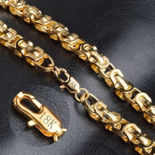 2018 Hot sale chain S925 Silver color 1 pcs 9 mm 20 inch 1;1 necklace, for men gold necklace Silver color necklace N30