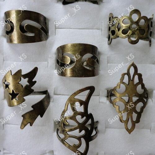 300pcs Wholesale lots jewelry ring vintage bronze & alloy fashion Rings free shipping BL132