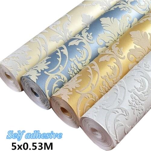 3d Embossed Flower Mural Wallpaper Sticker Peel and Stick Living Room Self Adhesive Luxury Wallpapers Bedroom Wall Decoration