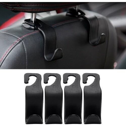 4pcs Auto Fasteners Storage Clips Seat Back Hooks Headrest Mounting 20kg Capacity Off Road 4x4 Truck Car Accessories Interior