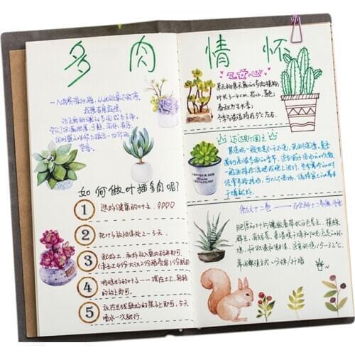 50pcs/lot Lovely Plants Succulents Paper Label Sticker DIY Diary Decor Ablum Self Adhesive Scrapbooking Seal Decorative Sticker