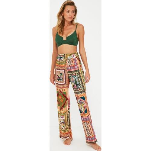 Trendyol Sea -Shelled Viscose Pants TBESS21PL0691