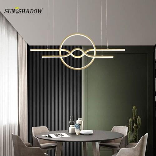 Black&Gold Modern Led Pendant Light for Dining room Kitchen Living room Pendant Lamp 110V 220V Hanging Lamp Lighting Fixtures