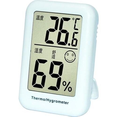 LCD Digital Thermometer Hygrometer Temperature Humidity Sensor Moisture Meters LCD Time Desktop Table Clocks