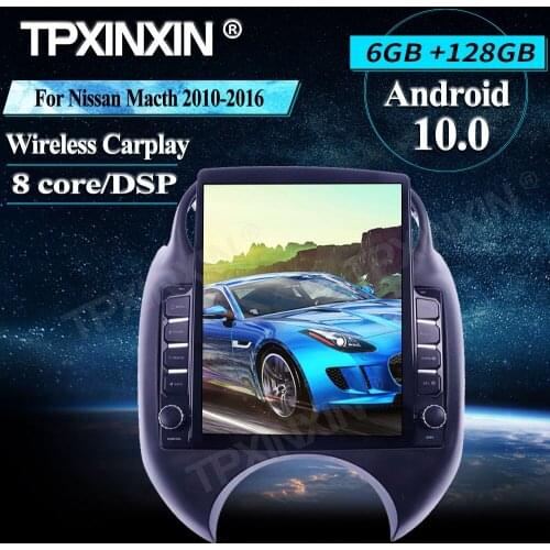 For Nissan Macth 2010-2016 Android 10 128G Wireless Carplay Touch screen Stereo Receiver Car GPS Navigation Radio player Radio
