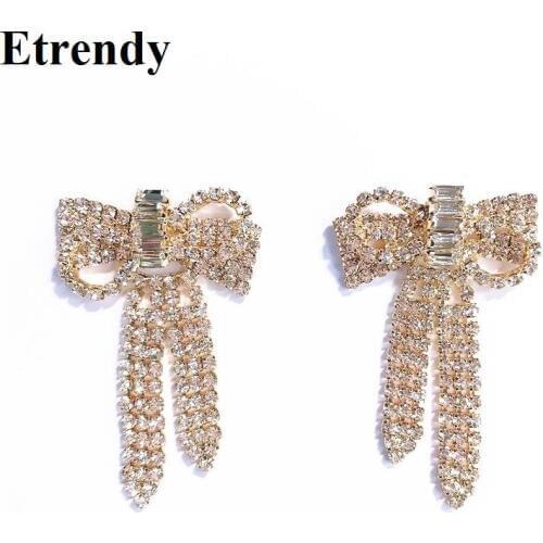 Etrendy Women's Gold Earrings