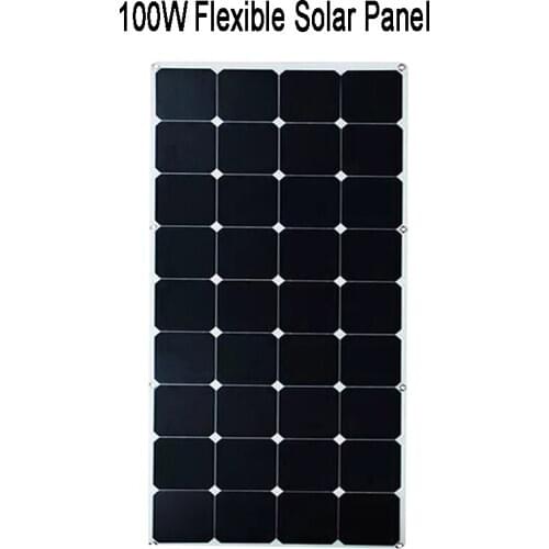 SUNPOWER Flexible Solar Panels 100W 200W 300W 1000W 32PCS 3.4W/cell Power More Than 110W 12V 18V Battery Charge