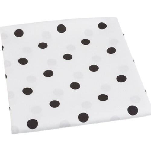 Width 57'' Dot Printed Cotton Fabric By The Half Yard For Shirts Dresses Pajamas Material