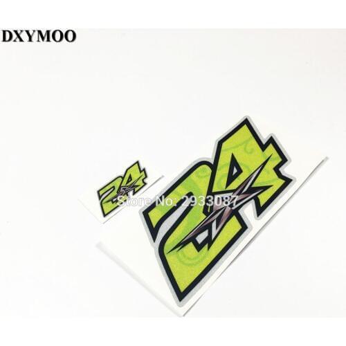 Pack of 2PCS Motorcycle Helmet Car Sticker Decal Vinyl Reflective for Toni Elias 24