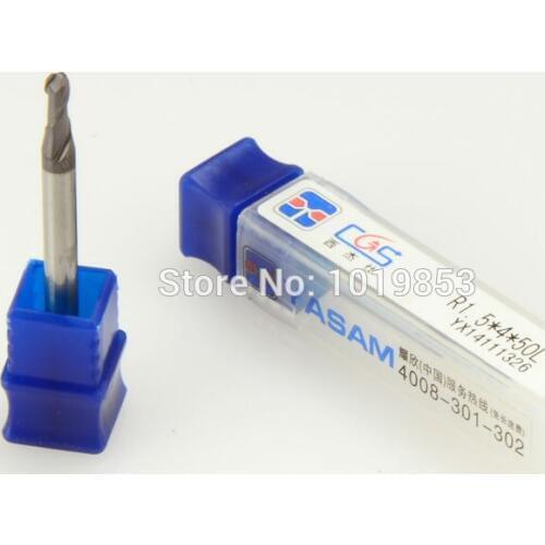 5pcs CGS-250 R1.5X4X50L HRC50 SOLID tungsten carbide ball nose end mills for stainless steel SUS304 316 or steel